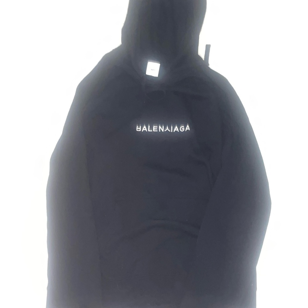 Balenciaga Black Men's hoodie with korean wording